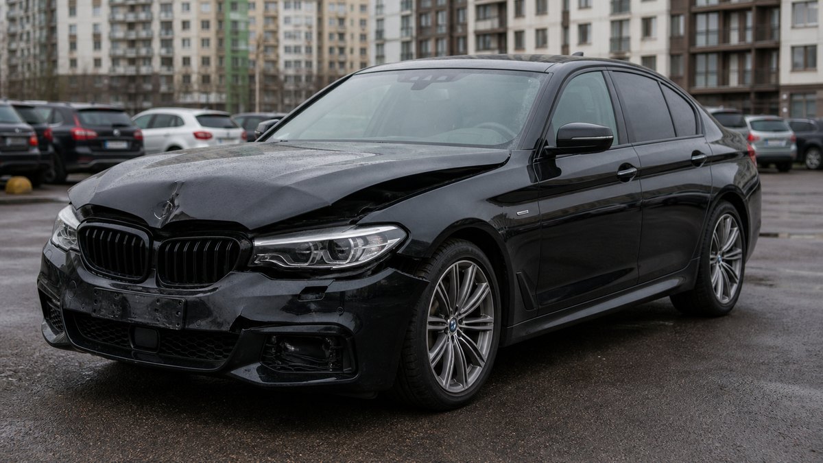 BMW 5 Series, после ДТП